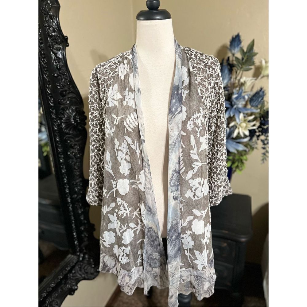 Ali Miles New Long Sleeve Shrug Tunic Smock Size XS